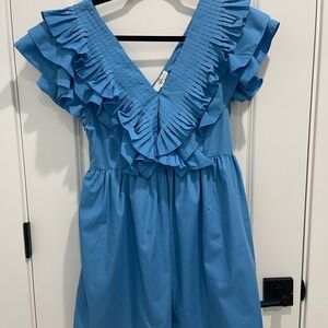 Entro Blue Ruffled Sundress